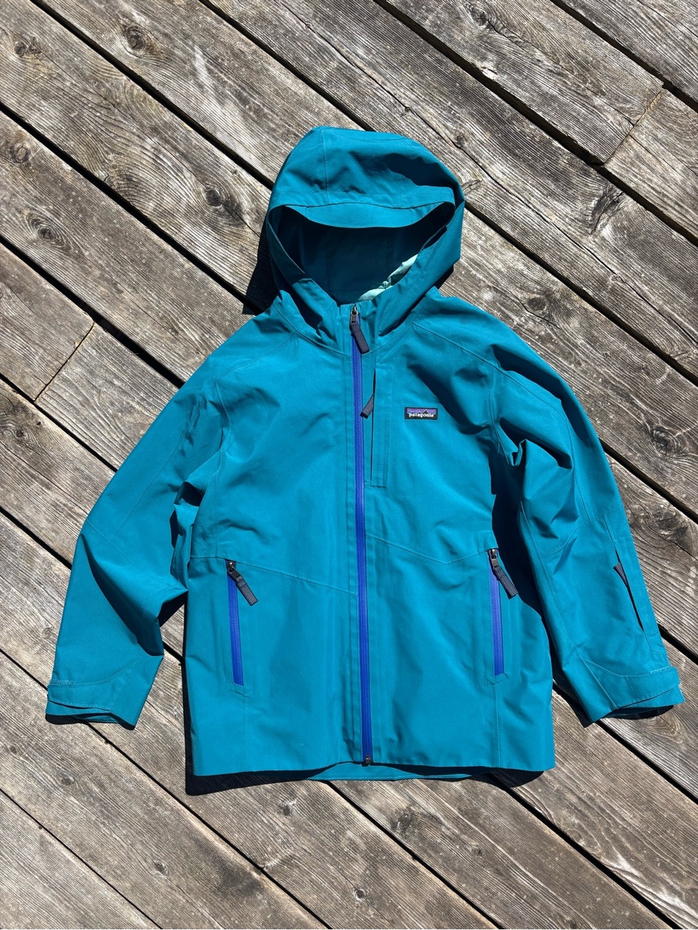 Patagonia Kids Storm Shift GORE-TEX Ski Jacket – L/12 – Belay Blue – RECCO